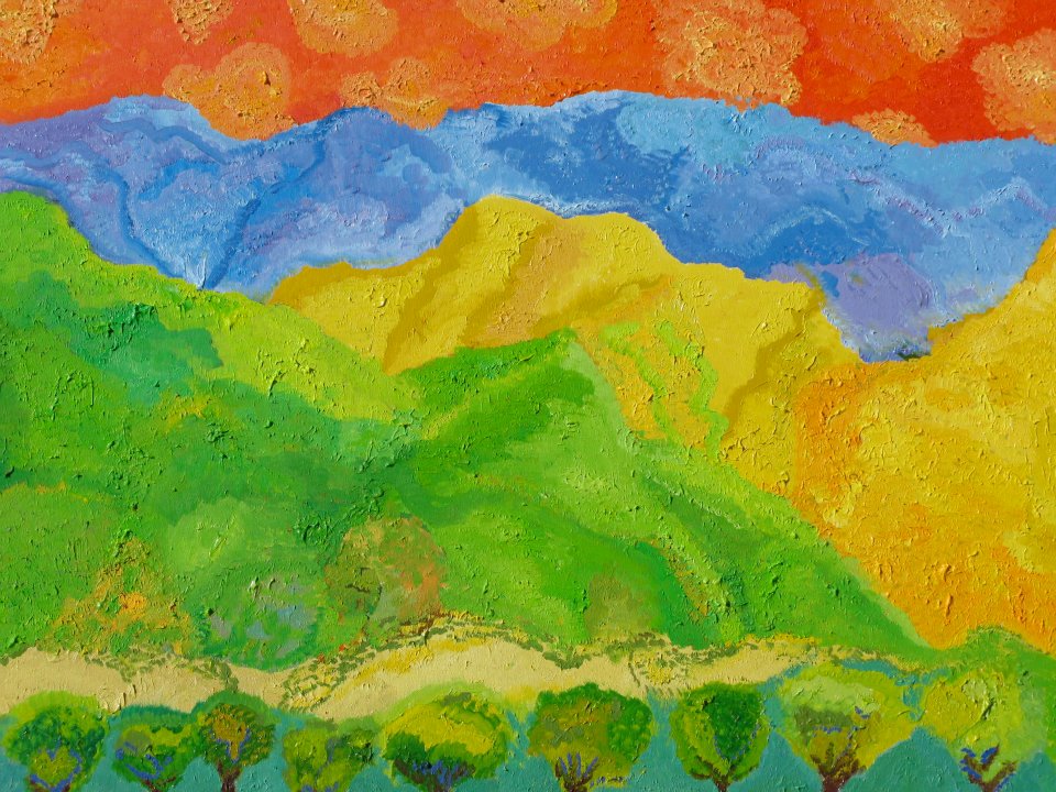 Growing up wit a lot of Mountains around, I imagined the surreal colors and lights of these landscapes.  I hiked many of them with my Dad and brothers.